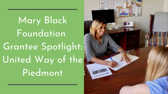 Mary Black Foundation Grantee Spotlight: United Way of the Piedmont