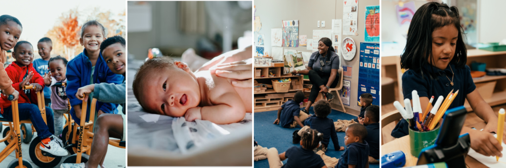 Four pictures of children